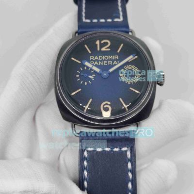 AAA Replica Panerai Radiomir Otto Giorni PAM01348 Ombre Blue Leather Strap Watch 